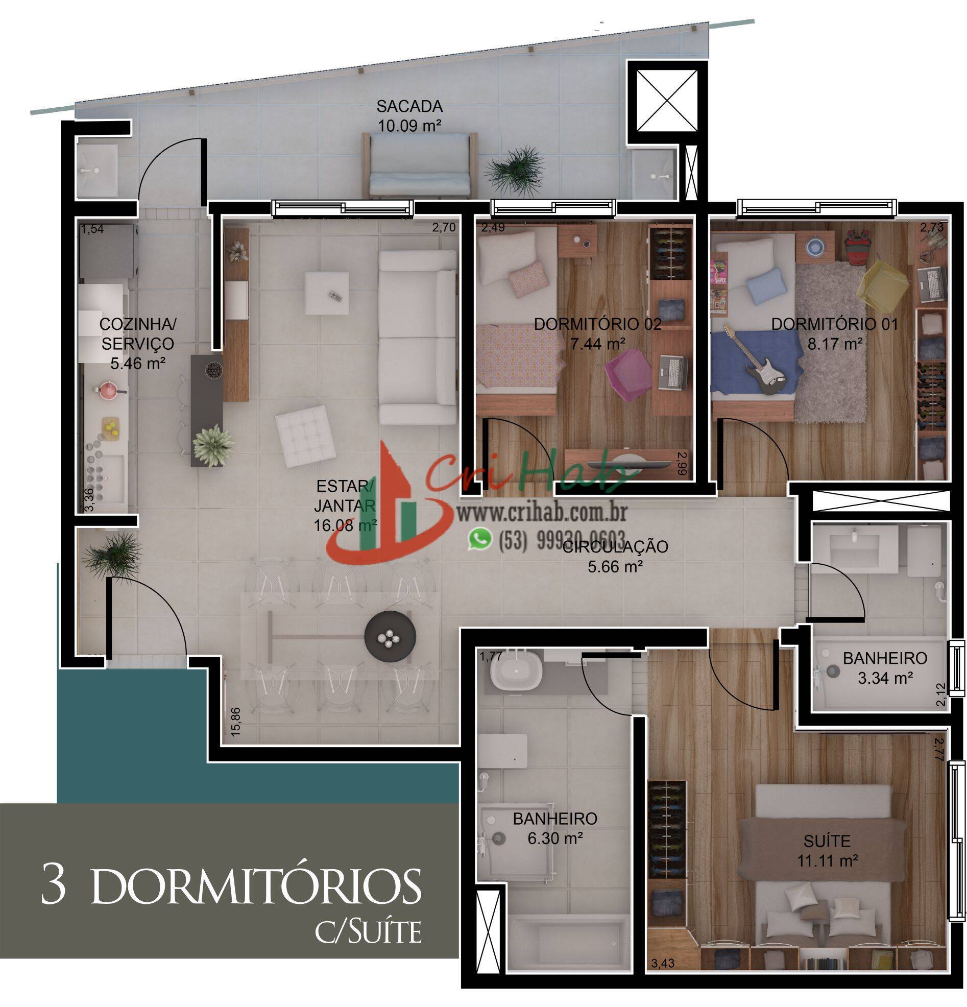 Apartamento à venda com 2 quartos, 71m² - Foto 14