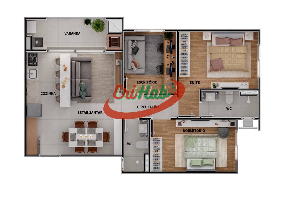 Apartamento à venda com 3 quartos, 63m² - Foto 34